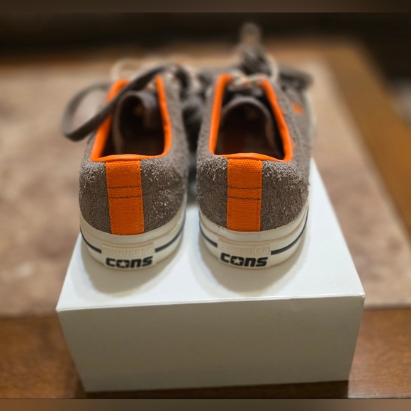 Converse Shoes - CONS By Converse Gray Sneakers with Orange Accents